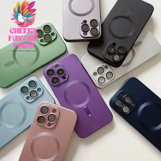 Fashion Luxury Matte Magnetic Case For iPhone 15 14 13 12 11 Pro Max Plus Phone Cases For Magsafe Shockproof Bumper Soft Cover Cheeky Fantail Finds