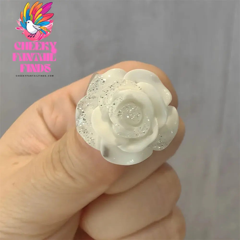 Fashion Shoelaces Clips Buckle Decorations Rhinestones Pearl Gem Casual Flower Shoes Accessories Shoe Charms for Sneakers 1PCS Cheeky Fantail Finds