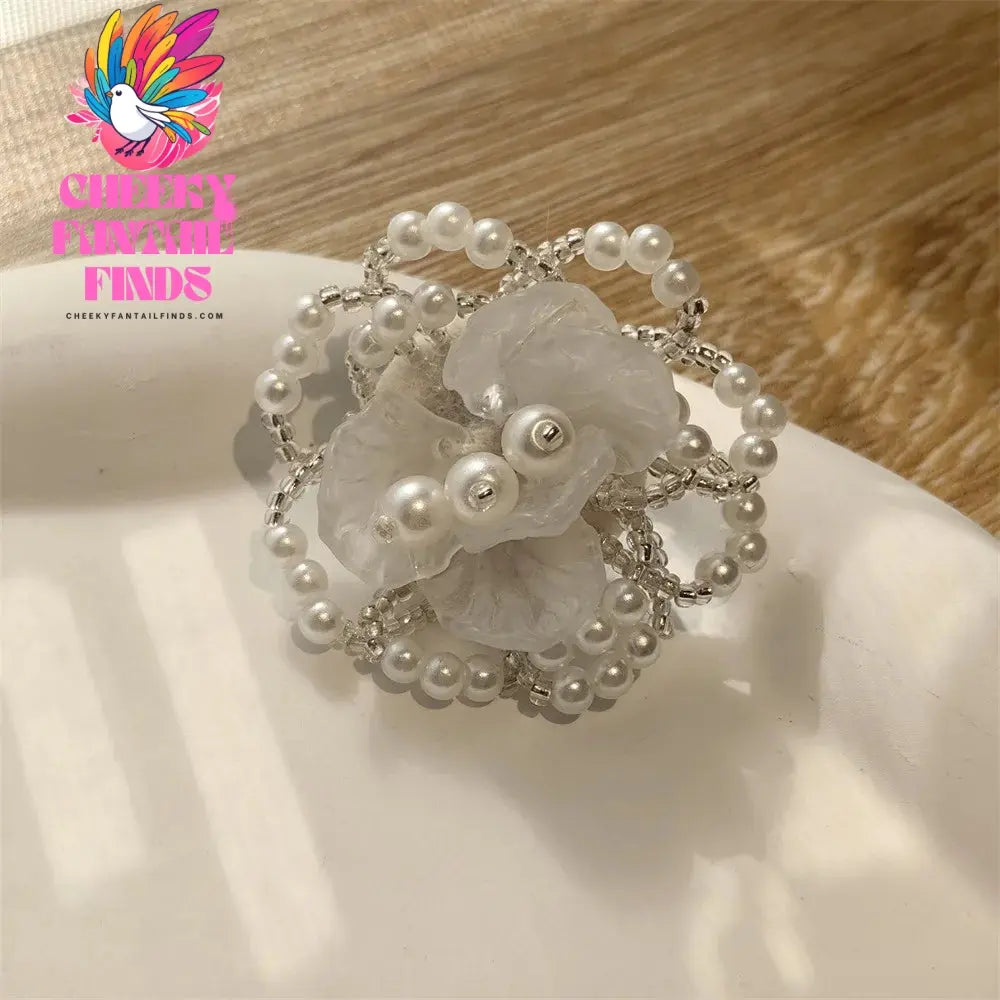 Fashion Shoelaces Clips Buckle Decorations Rhinestones Pearl Gem Casual Flower Shoes Accessories Shoe Charms for Sneakers 1PCS Cheeky Fantail Finds