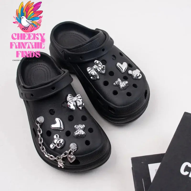 Fashion Trends Shoe Charms DIY Acrylic Cartoon Bear Decoration Buckle for Hole Shoe Charm Accessories Kids Party Girls Gift Cheeky Fantail Finds