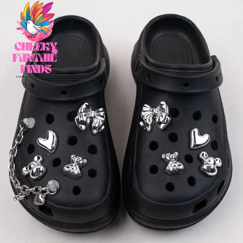 Fashion Trends Shoe Charms DIY Acrylic Cartoon Bear Decoration Buckle for Hole Shoe Charm Accessories Kids Party Girls Gift Cheeky Fantail Finds