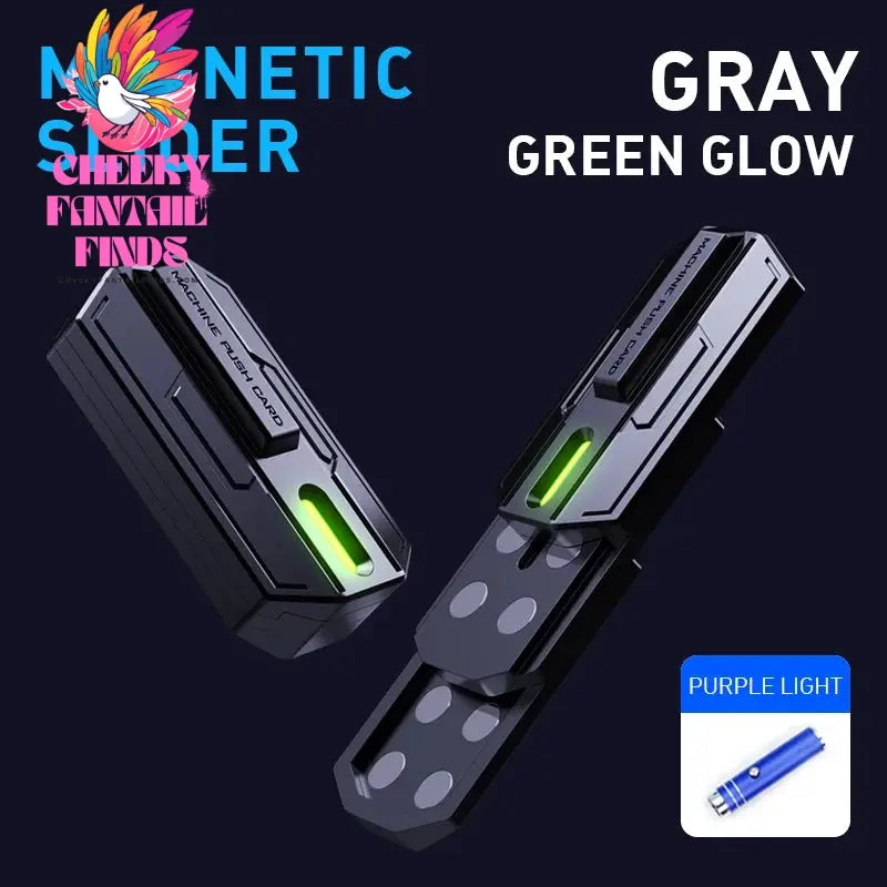 Fingertip Fidget Toys Luminous Slider Magnetic Haptic EDC Clicker Metal Hand Spinner ADHD Tool Anxiety Stress Relief Adult Toys Cheeky Fantail Finds