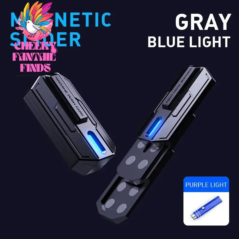Fingertip Fidget Toys Luminous Slider Magnetic Haptic EDC Clicker Metal Hand Spinner ADHD Tool Anxiety Stress Relief Adult Toys Cheeky Fantail Finds
