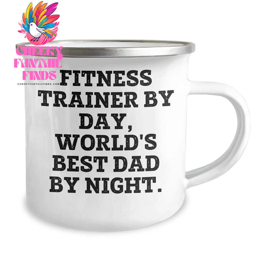 Fitness Trainer Gifts from Men, Funny Camping Mug for World's Best Dad By Night, Father's Day Unique Gifts - Image 2