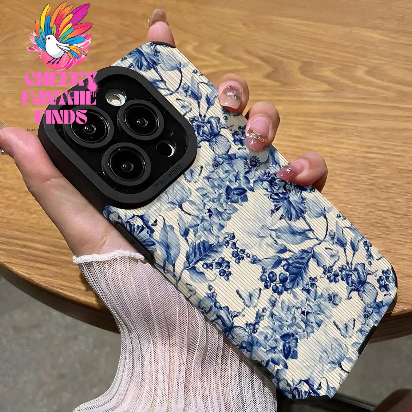Floral Pattern Phone Case Decorative Phone Protective Cover Phone Cases Compatible with IPhone 16 Pro Max 15 Pro 14Plus 13 12 11 Cheeky Fantail Finds