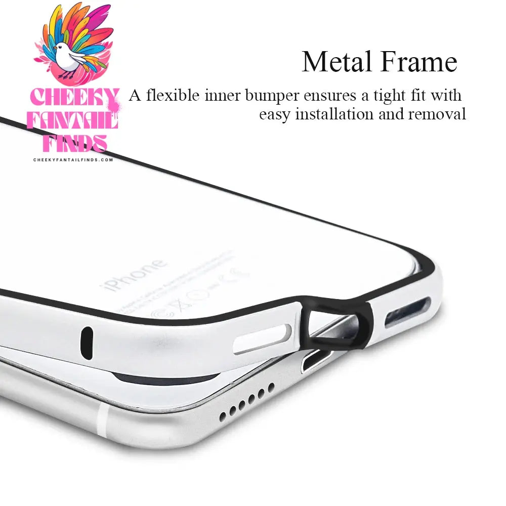 For iPhone 16 Pro Max 15 Plus 14 13 Mini 12 11 X XS XR SE 2022 2020 8 7 Bumper Case Aluminum Metal Silicone Frame Accessories Cheeky Fantail Finds