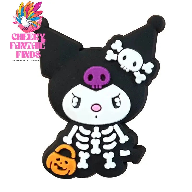 Funny 1PCS Halloween Series Cartoon Ghosts Skeleton PVC Shoe Charms DIY Candy Accessories Decorate Kids Unisex Party Gift Cheeky Fantail Finds