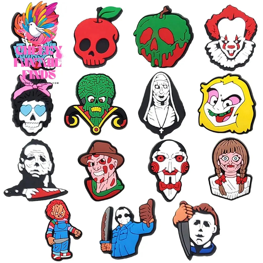 Funny 1PCS Halloween Series Cartoon Ghosts Skeleton PVC Shoe Charms DIY Candy Accessories Decorate Kids Unisex Party Gift Cheeky Fantail Finds