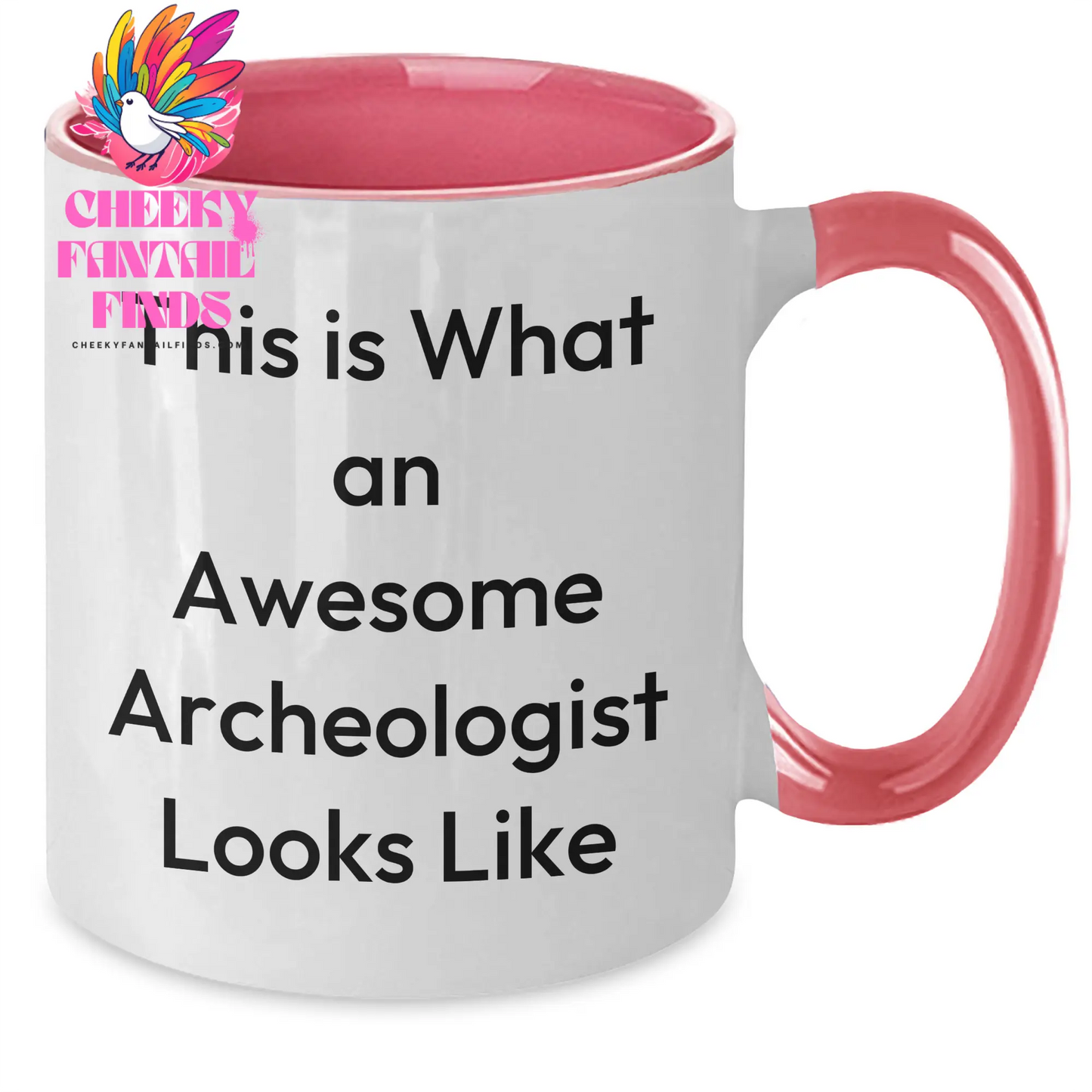 Funny Archeologist Gifts for Men, Two Tone Coffee Mug with 'This Is What An Awesome Archeologist Looks Like' Quote, Gifts from Family for Father's Day - Additional