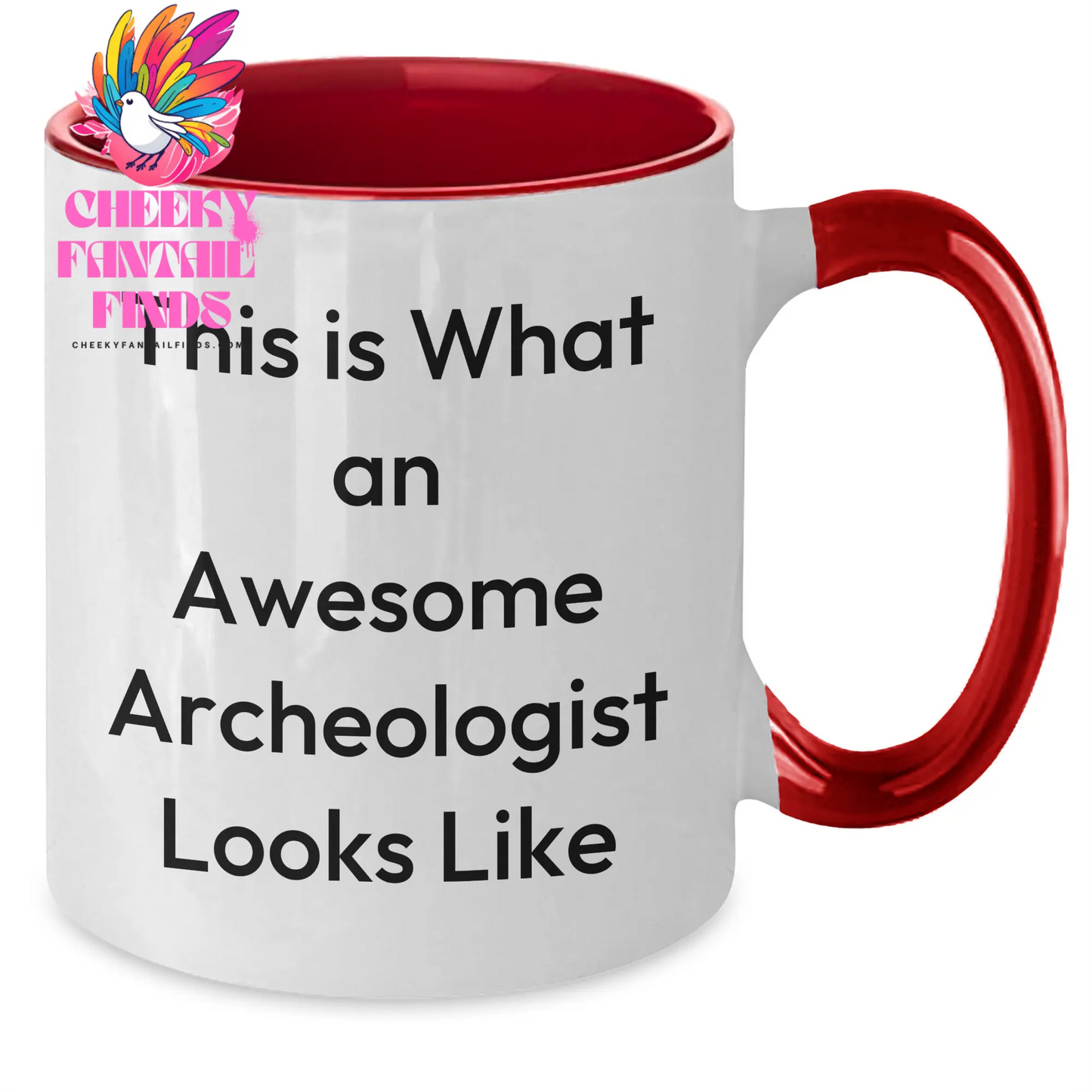 Funny Archeologist Gifts for Men, Two Tone Coffee Mug with 'This Is What An Awesome Archeologist Looks Like' Quote, Gifts from Family for Father's Day - Additional
