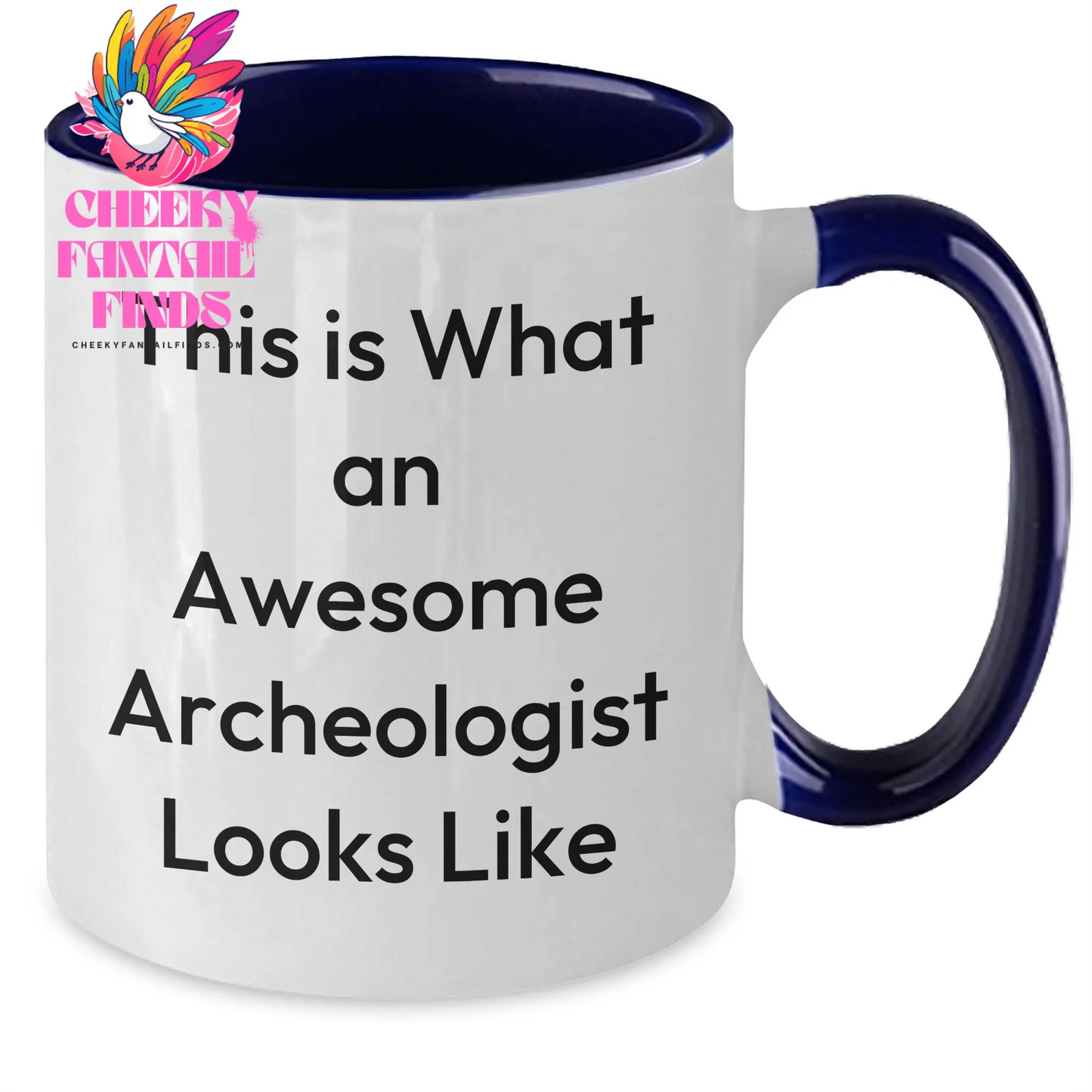 Funny Archeologist Gifts for Men, Two Tone Coffee Mug with 'This Is What An Awesome Archeologist Looks Like' Quote, Gifts from Family for Father's Day - Additional