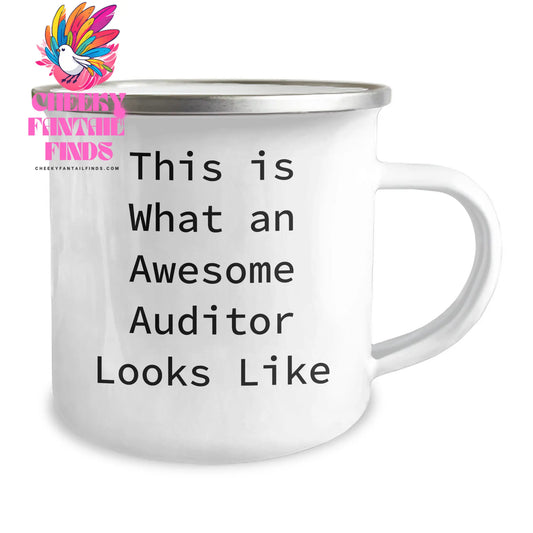 Funny Auditor Gifts - This Is What An Awesome Auditor Looks Like, Camping Mug for Men, 12 oz Stainless Steel with Enamel Finish, Gifts from Friends for Auditor, Father's Day Unique Gifts - Image 2