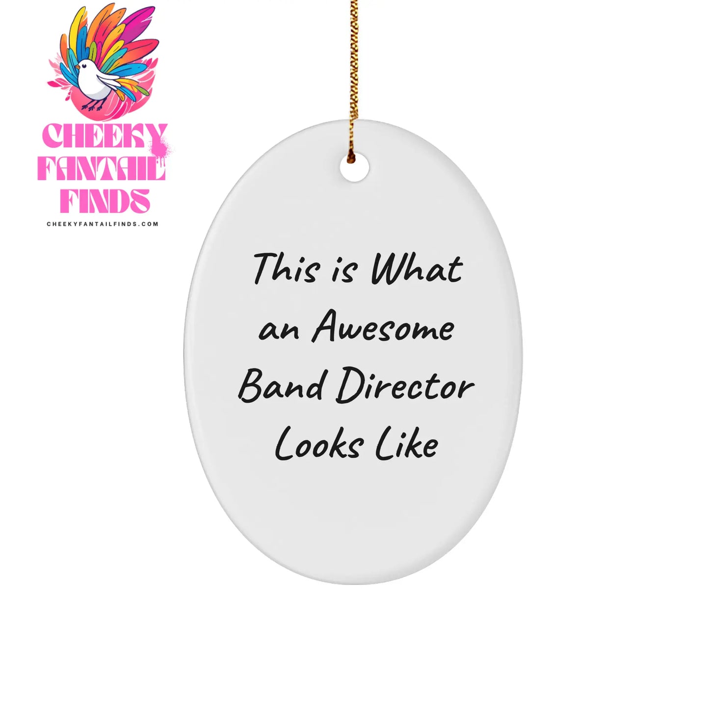 Funny Band Director Gifts from Friends for Merry Christmas Oval Ornament - This Is What an Awesome Band Director Looks Like - Image 1
