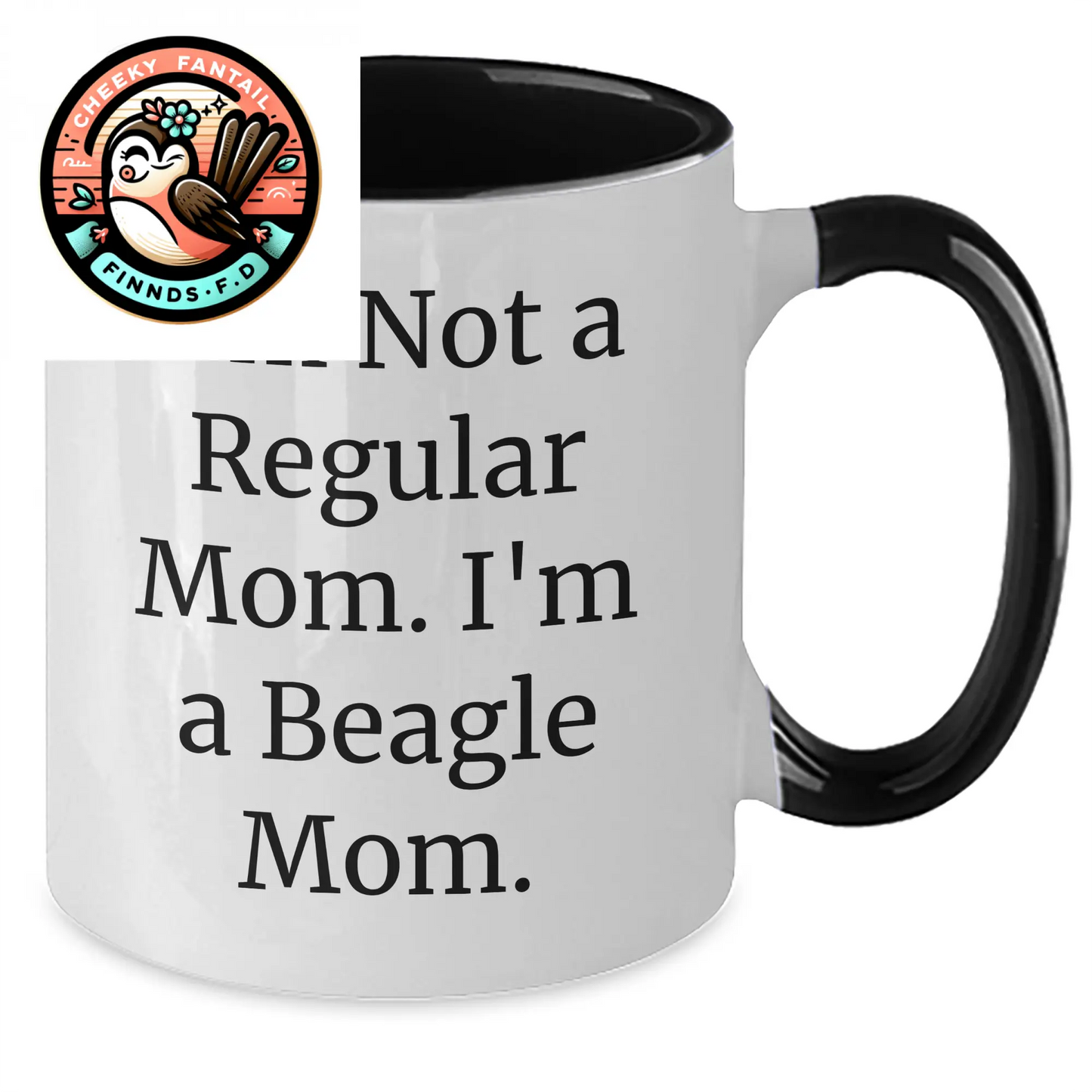 Funny Beagle Dog Mom Gifts for Him, Two Tone Coffee Mug - 'I'm Not A Regular Mom. I'm A Beagle Mom.' from Men, Gifts for Beagle Dog Lovers - Additional