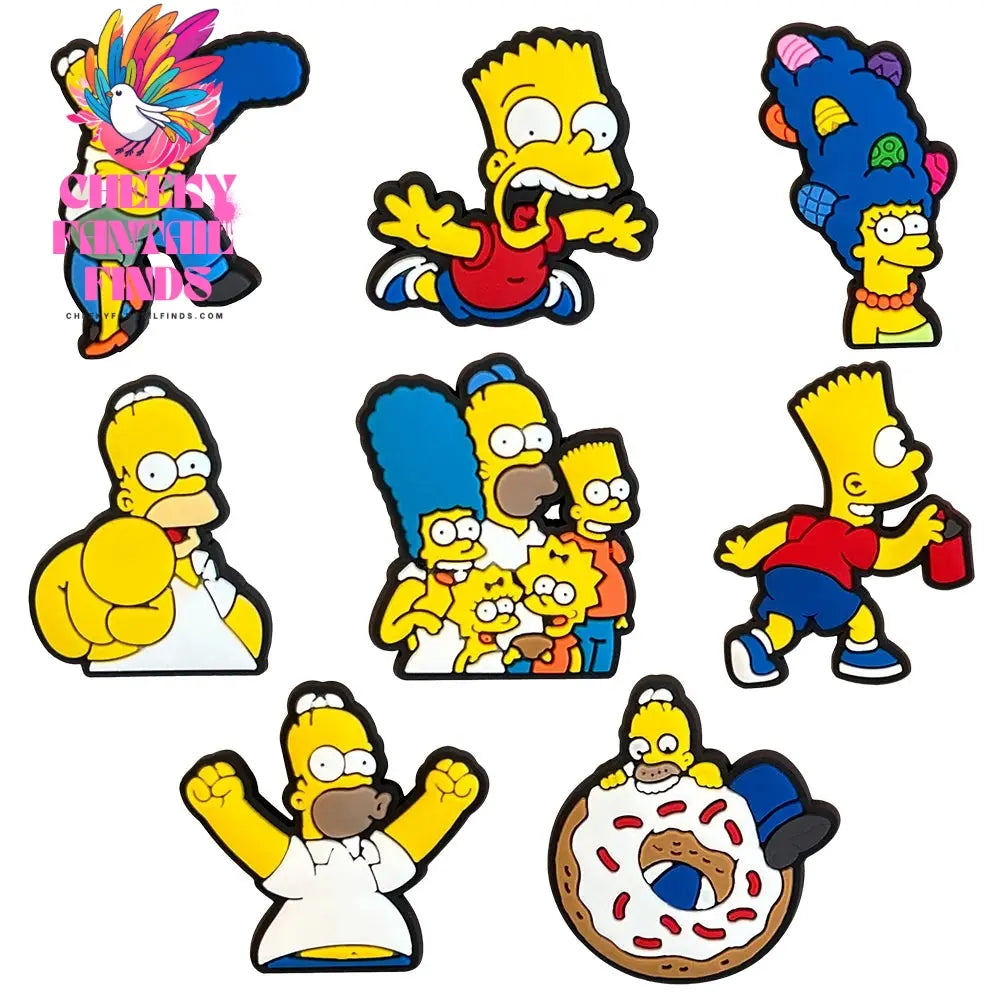 Funny Cartoon comedy Yellow Shoe Charms Family Characters PVC 1PCS Fashion Sandals Pin DIY Accessories Decorate Boys kids Gifts Cheeky Fantail Finds