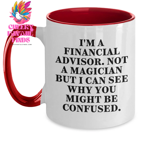 Funny Financial Advisor Gifts for Men from Friends - Two Tone Coffee Mug - Main
