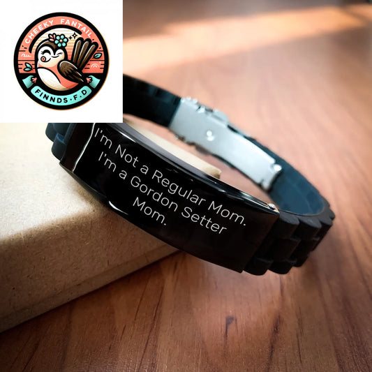 Funny Gordon Setter Dog Mom Glide lock Clasp Bracelet Gifts from Men to Gordon Setter Dog Dads on Father's Day - Image 2