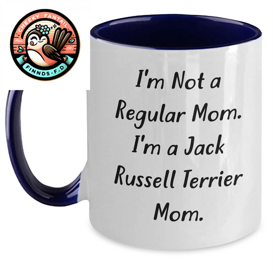 Funny Jack Russell Terrier Dog Mom Two Tone Coffee Mugs, Gifts from Friends and Family on Father's Day, Unique Morning Mug for Jack Russell Terrier Dog Lovers - Main