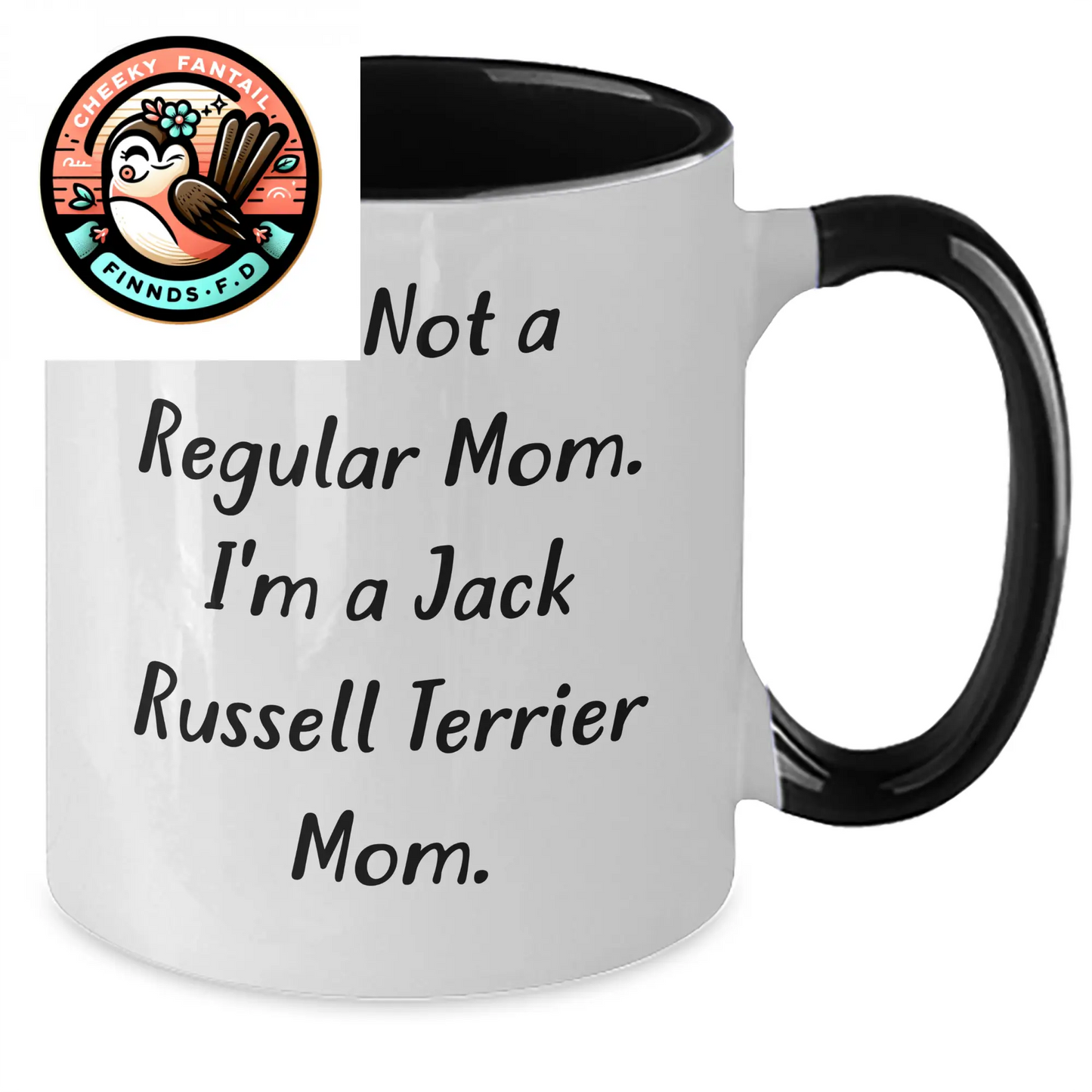 Funny Jack Russell Terrier Dog Mom Two Tone Coffee Mugs, Gifts from Friends and Family on Father's Day, Unique Morning Mug for Jack Russell Terrier Dog Lovers - Additional
