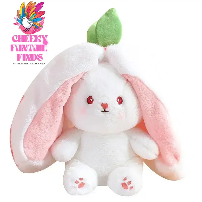 Funny Joy Kawaii Fruit Bunny Plush Toy Cute Carrot Strawberry Turn Into Rabbit Plush Toy Kids Birthday Christmas Gift Cheeky Fantail Finds