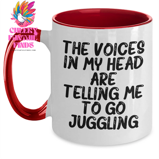 Funny Juggling Gifts - Juggling Quote Two Tone Coffee Mug, Gifts from Dad to Juggling Enthusiasts, Father's Day Unique Gifts - Main
