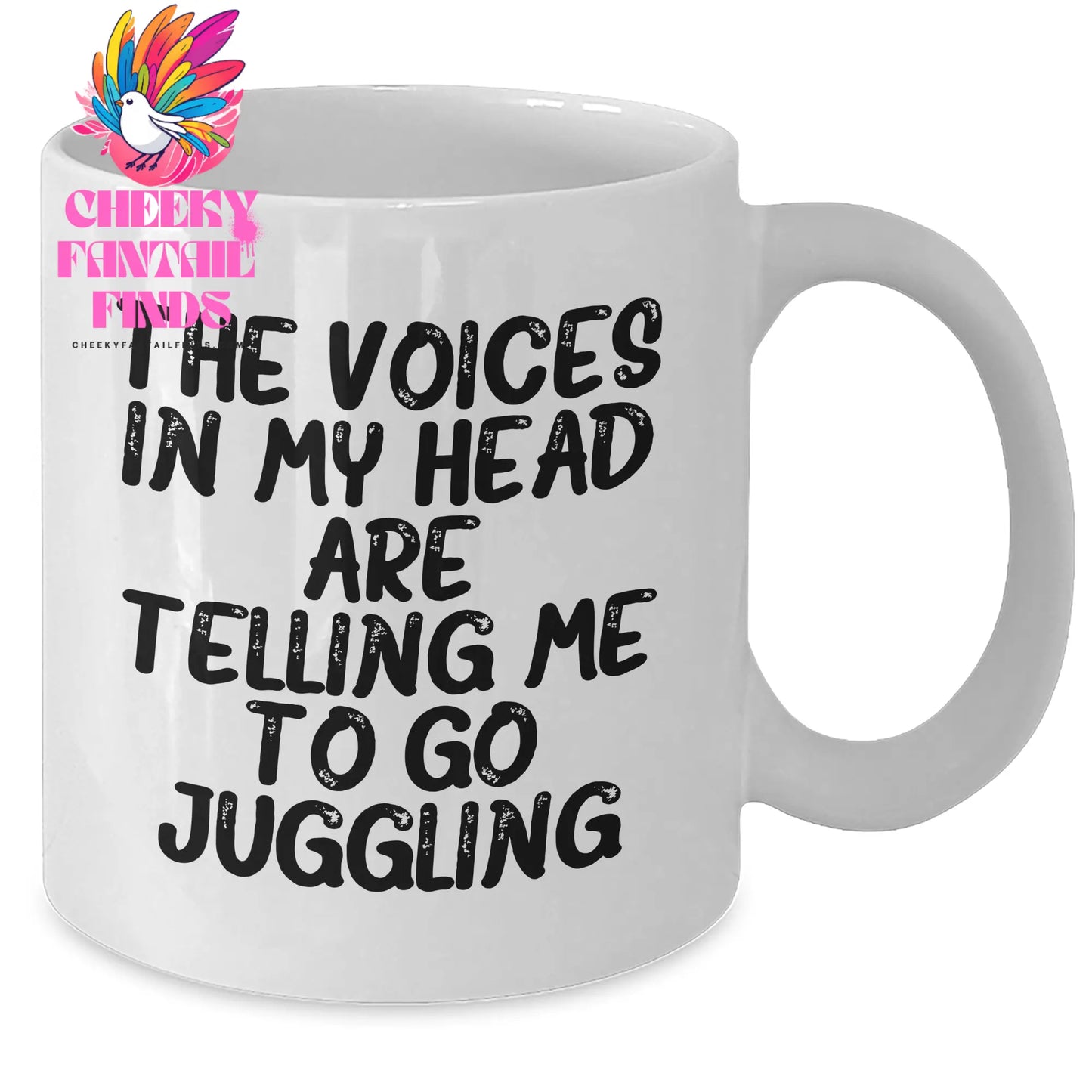 Funny Juggling Gifts for Men, White Coffee Mug with 'The Voices In My Head Are Telling Me To Go Juggling' Quote, Gifts from Dad, Unique Father's Day Unique Gifts - Additional