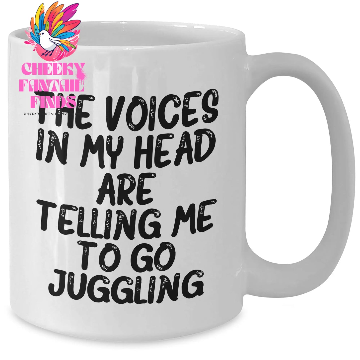Funny Juggling Gifts for Men, White Coffee Mug with 'The Voices In My Head Are Telling Me To Go Juggling' Quote, Gifts from Dad, Unique Father's Day Unique Gifts - Additional