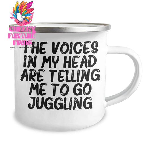 Funny Juggling Quote Gifts for Men from - Camping Mug, Perfect for Father's Day, the Voices in My Head Are Telling Me to Go Juggling - Image 2