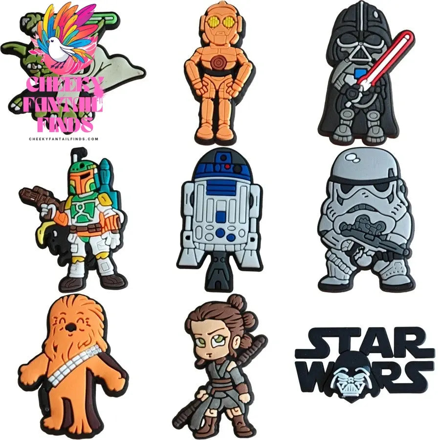 Funny Movies 1pcs Shoes Charms Decoration Accessories Cute Shoe Sandals Button Yoda Charms for Kids Women Party Gifts Set Cheeky Fantail Finds