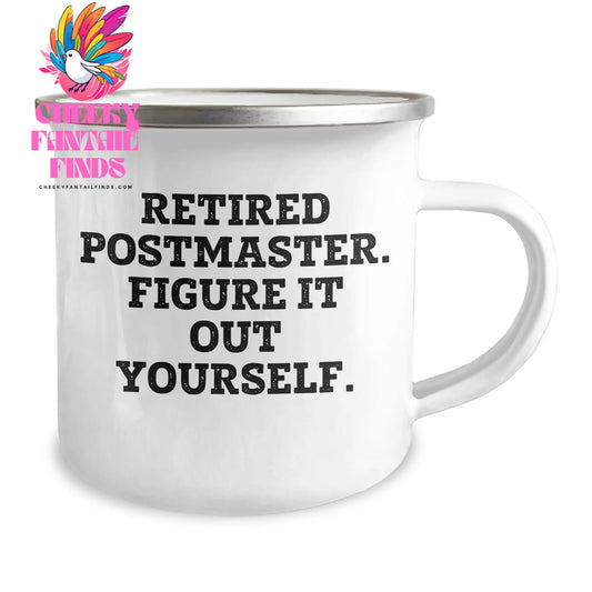 Funny Postmaster Gifts from Family - Camping Mug with Retired Postmaster Quote for Father's Day - Image 2