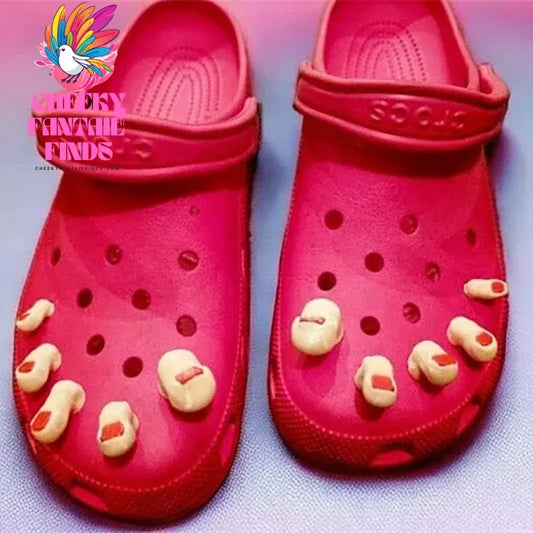 Funny Toes Charms set of 5 for shoes Comedy Accessories Release Your Toes Friends Gift Cheeky Fantail Finds