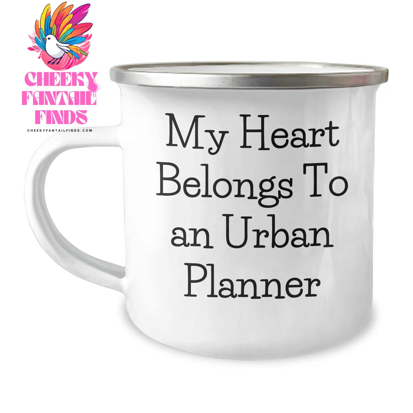 Funny Urban Planner Gifts from Mom, 'My Heart Belongs To An Urban Planner' Camping Mug for Mother's Day Unique Gifts for Urban Planner - Image 1