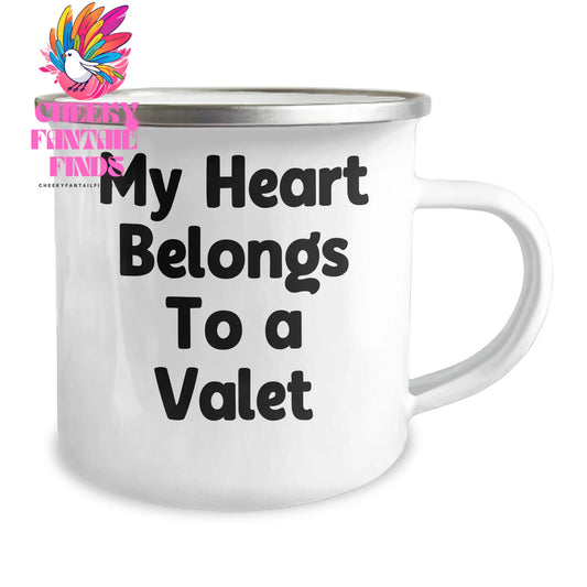 Funny Valet Gifts, My Heart Belongs To A Valet, Unique Camping Mug for Mother's Day, Gifts from Men to Women - Image 2