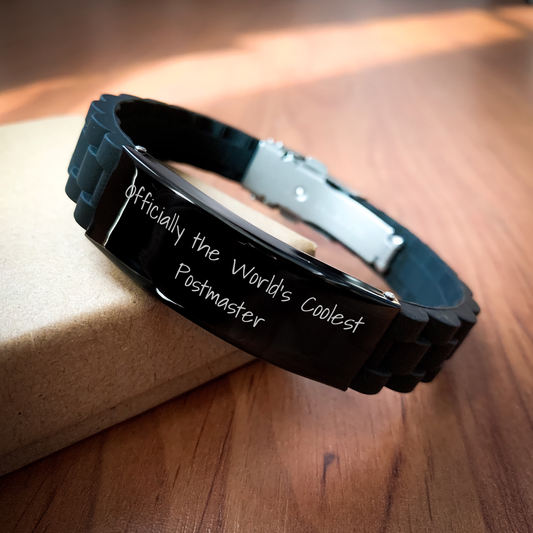 Funny Postmaster Gifts from Friends - Officially The World's Coolest Postmaster Glide lock Clasp Bracelet for Graduation Unique Gifts - Image 2