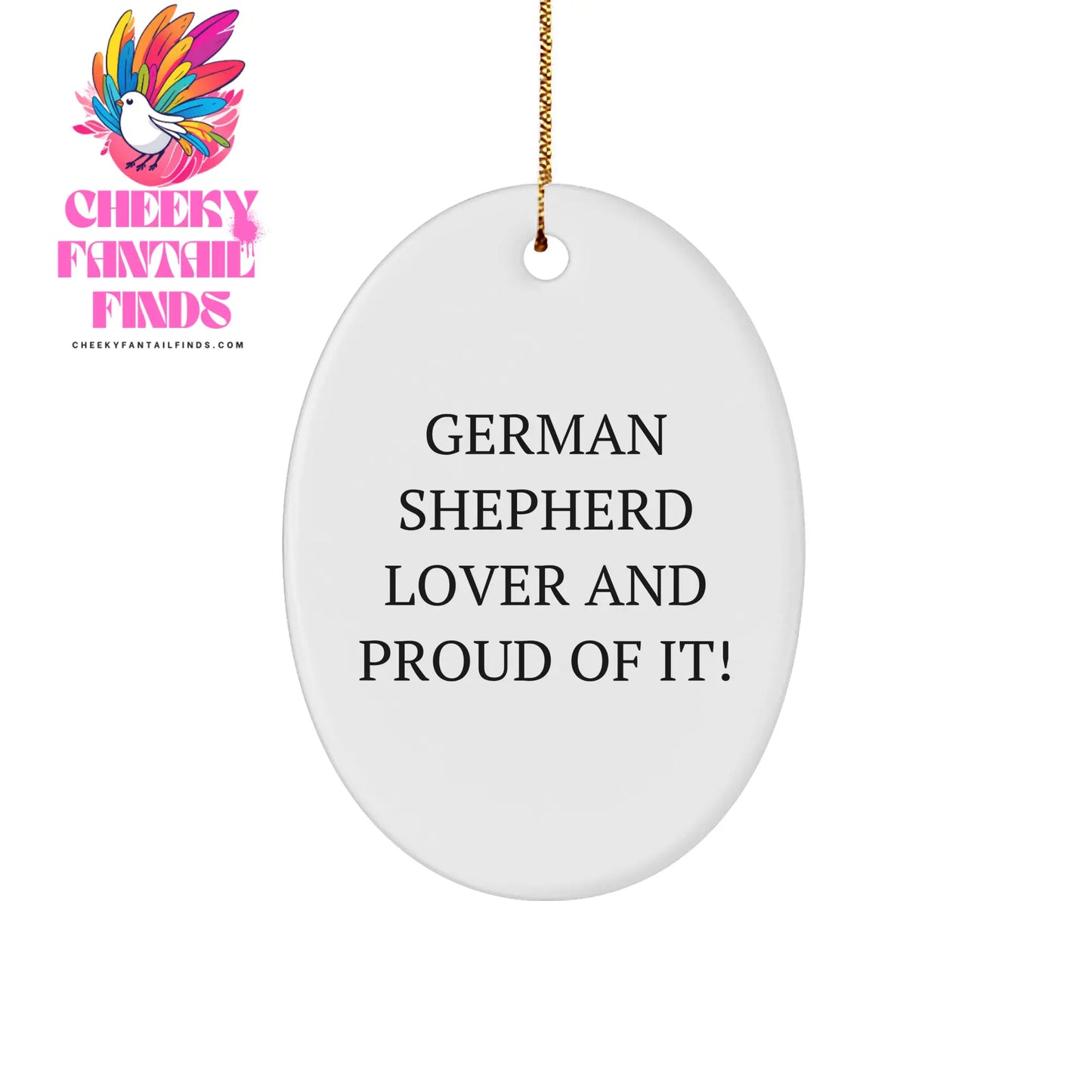 German Shepherd Dog Lover Gifts from Men, German Shepherd Dog Oval Ornament for Christmas Unique Gifts, Proud of My German Shepherd Dog - Image 1