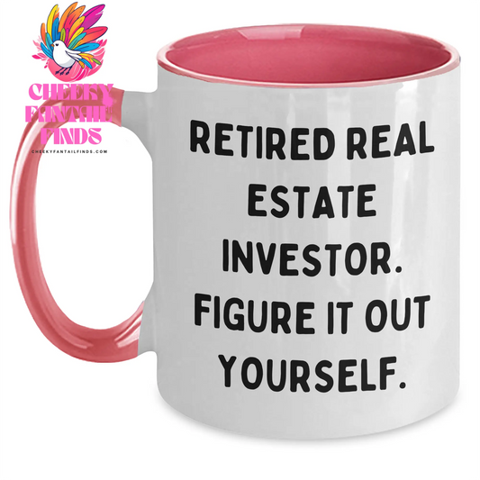 Gifts from Friends for Real Estate Investor Mom - 'Figure It Out Yourself' Funny Two Tone Coffee Mug, Unique Mother's Day Unique Gift - Main
