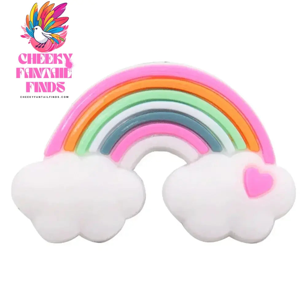 Good Quality 1pcs PVC Shoe Charms Colorful Beautiful Rainbow White Clouds Accessories DIY Shoe Ornament Fit Wristband Hot Gift - Cheeky Fantail Finds