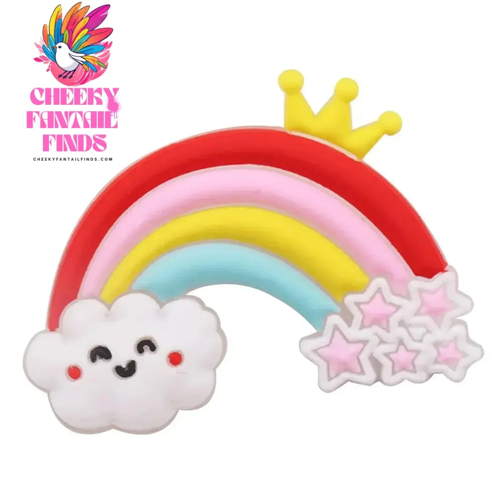 Good Quality 1pcs PVC Shoe Charms Colorful Beautiful Rainbow White Clouds Accessories DIY Shoe Ornament Fit Wristband Hot Gift - Cheeky Fantail Finds