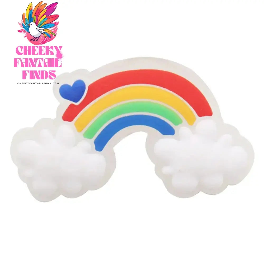 Good Quality 1pcs PVC Shoe Charms Colorful Beautiful Rainbow White Clouds Accessories DIY Shoe Ornament Fit Wristband Hot Gift - Cheeky Fantail Finds