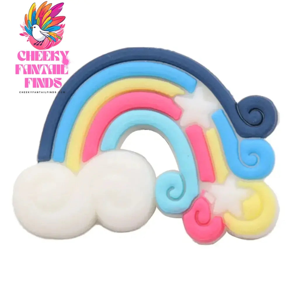Good Quality 1pcs PVC Shoe Charms Colorful Beautiful Rainbow White Clouds Accessories DIY Shoe Ornament Fit Wristband Hot Gift - Cheeky Fantail Finds