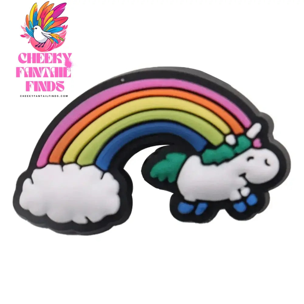 Good Quality 1pcs PVC Shoe Charms Colorful Beautiful Rainbow White Clouds Accessories DIY Shoe Ornament Fit Wristband Hot Gift - Cheeky Fantail Finds