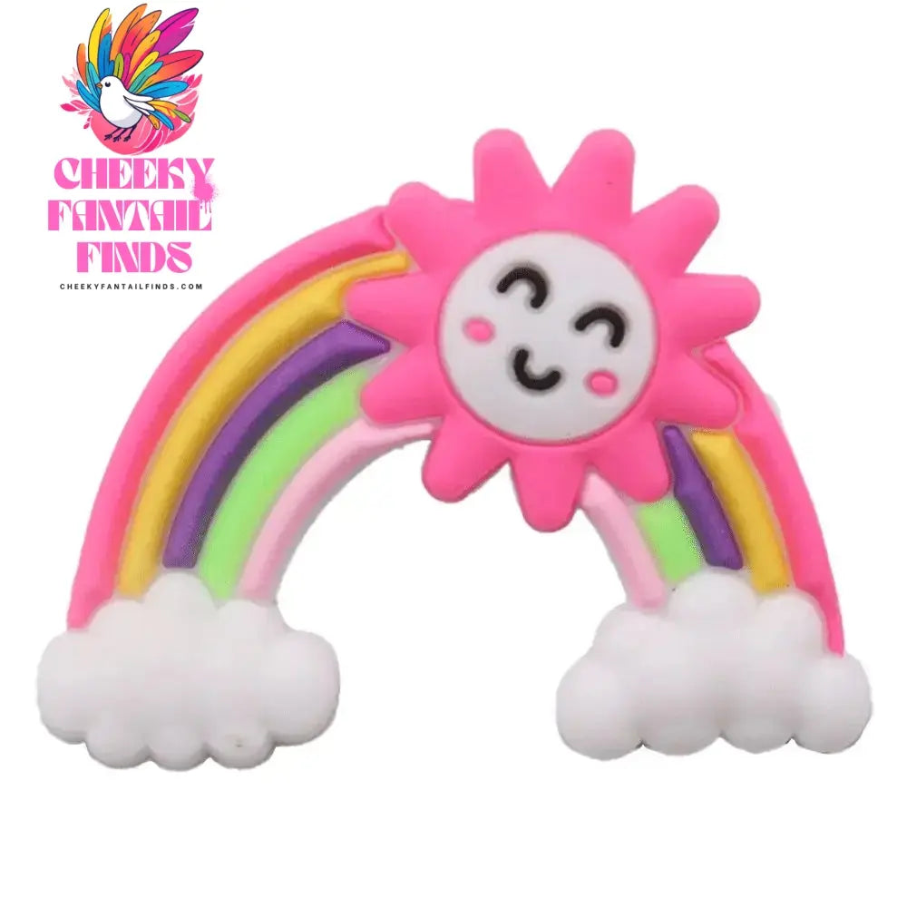 Good Quality 1pcs PVC Shoe Charms Colorful Beautiful Rainbow White Clouds Accessories DIY Shoe Ornament Fit Wristband Hot Gift - Cheeky Fantail Finds