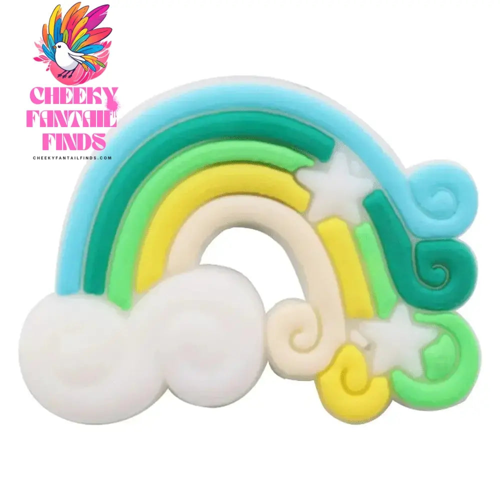 Good Quality 1pcs PVC Shoe Charms Colorful Beautiful Rainbow White Clouds Accessories DIY Shoe Ornament Fit Wristband Hot Gift - Cheeky Fantail Finds
