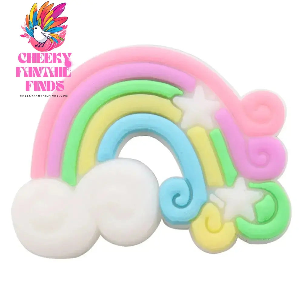 Good Quality 1pcs PVC Shoe Charms Colorful Beautiful Rainbow White Clouds Accessories DIY Shoe Ornament Fit Wristband Hot Gift - Cheeky Fantail Finds