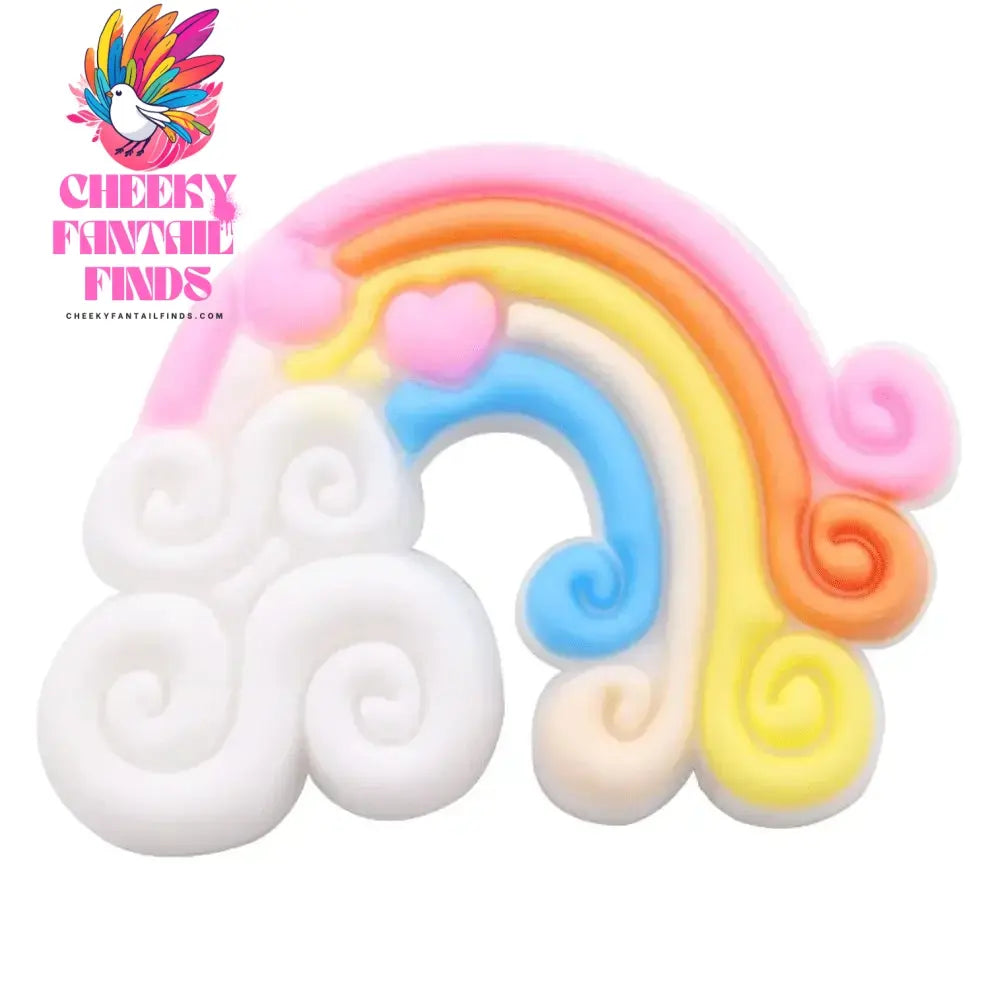 Good Quality 1pcs PVC Shoe Charms Colorful Beautiful Rainbow White Clouds Accessories DIY Shoe Ornament Fit Wristband Hot Gift - Cheeky Fantail Finds