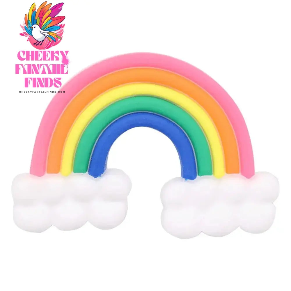 Good Quality 1pcs PVC Shoe Charms Colorful Beautiful Rainbow White Clouds Accessories DIY Shoe Ornament Fit Wristband Hot Gift - Cheeky Fantail Finds
