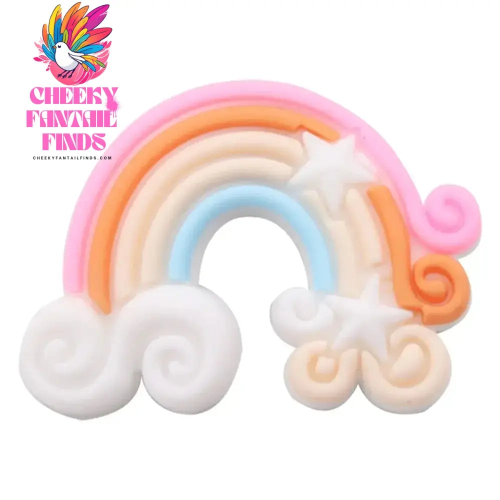 Good Quality 1pcs PVC Shoe Charms Colorful Beautiful Rainbow White Clouds Accessories DIY Shoe Ornament Fit Wristband Hot Gift - Cheeky Fantail Finds
