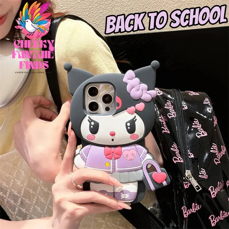 Handbag Hello Kitty Kuromi For iPhone 16 15 14 13 12 11 Pro Max Silicone Soft Cover Case Cheeky Fantail Finds