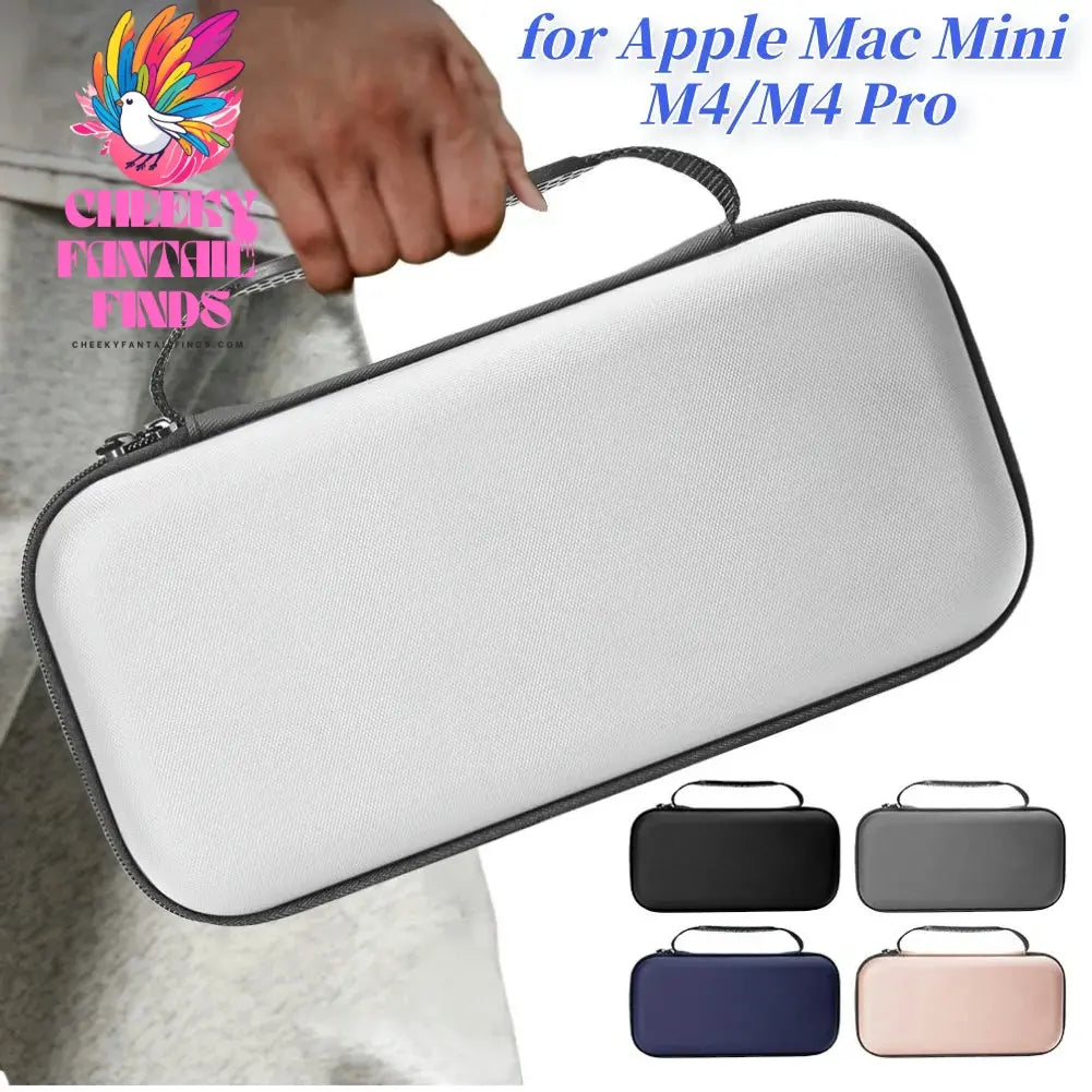 Hard Carrying Case Shockproof Portable Suitcase Anti-scratch Carrying Bag with Mesh Pocket for Apple Mac Mini M4/M4 Pro Cheeky Fantail Finds