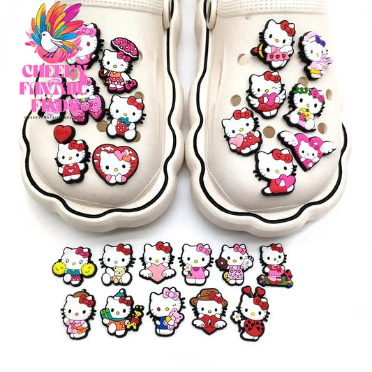 Hello Kitty Shoe Charms for Cartoon Shoe Decorations for Clogs Sandals Shoe Accessories Cheeky Fantail Finds